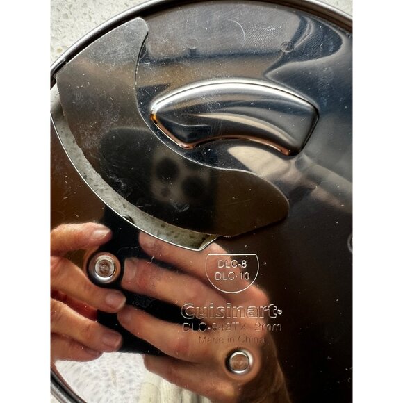 Cuisinart Disc Holder With 3 Stainless Steel Blades & Locking Base DLC 8 & 10 - Picture 8 of 12